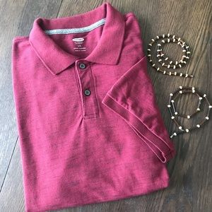 Mens Old Navy Burgundy Maroon Short Sleeve Polo Shirt Size Large